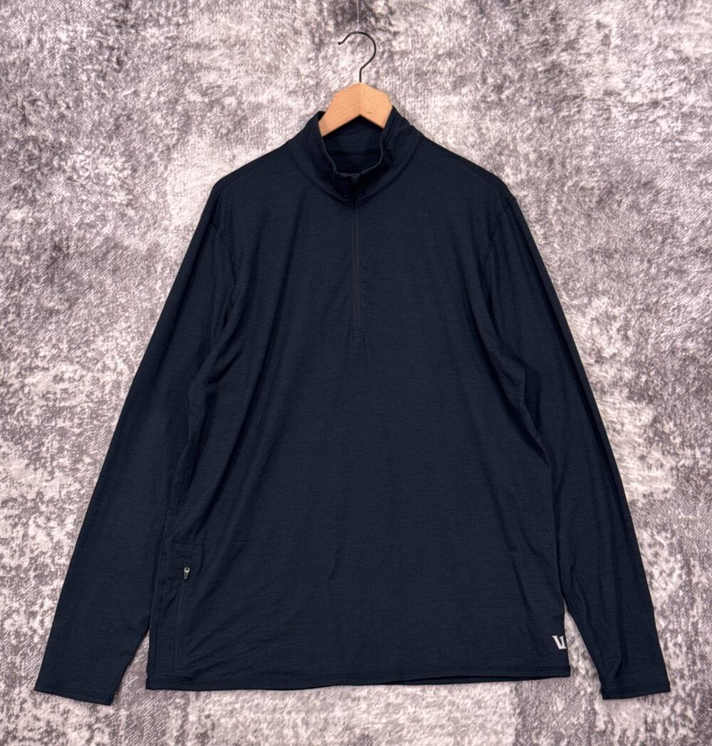 Vuori Ease Performance Half Zip 2.0 XL Mens Dark Gray Pullover